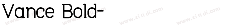 Vance Bold字体转换